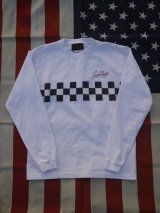 画像: sixhelmets checker line long sleeve t-shirt white×black