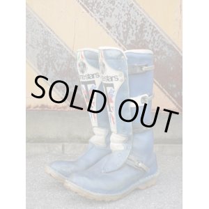 画像: ALPINESTARS VINTAGE MOTOCROSS BOOTS BLUE 25.5cm  