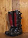 画像1: LEWIS LETHERS VTG MOTOCROSS BOOTS BLACK×RED 42