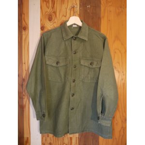 画像: 1970s USMC STENCIL MILITARY SHIRT MEDIUM