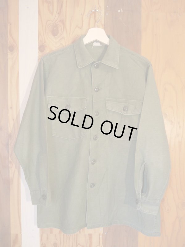 画像1: 1970s USMC STENCIL MILITARY SHIRT MEDIUM
