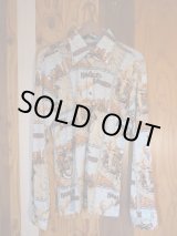 画像: HARLEY DAVIDSON VTG MANFREDO PATTERNED ALL OVER SHIRT L