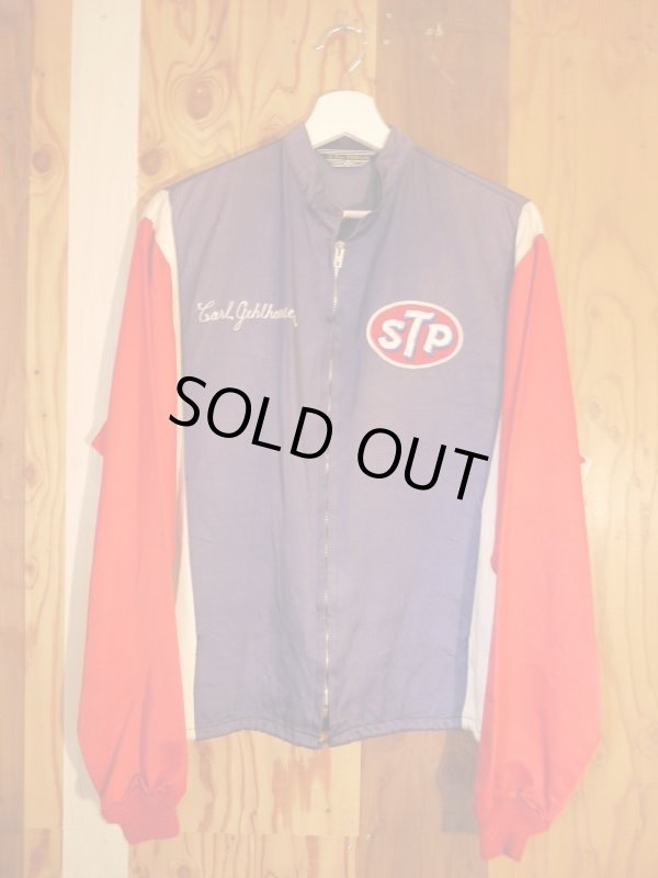 画像1: STP DE WAN RACING SATIN JACKET NAVY×RED×WHITE L