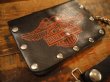 画像2: HARLEY DAVIDSON VINTGE EAGLE LOGO BIKERS SHORT WALLET WITH CHAIN BLACK×ORANGE