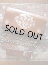 画像: HARLEY DAVIDSON OFFICIAL LOGO VINTAGE BIKERS WALLET WITH CHAIN BROWN