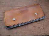 画像: VINTAGE HARLEY DAVIDSON EAGLE LOGO BIKERS LONG WALLET BROWN