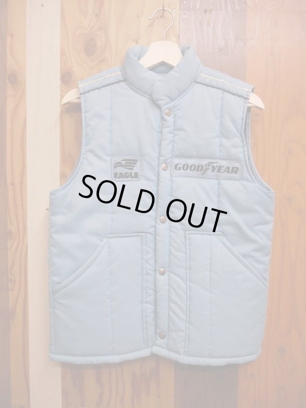 画像1: GOODYEAR EAGLE OFFICIAL RACING PUFFY VEST SMALL SKYBLUE