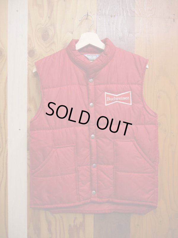 画像1: BUDWEISER SWINGSTER VTG PUFFY VEST MEDIUM RED