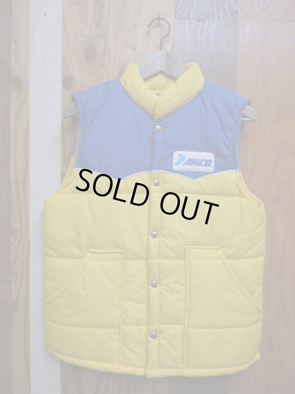 画像1: ANCO SWINGSTER VTG PUFFY VEST MEDIUM YELLOW×BLUE