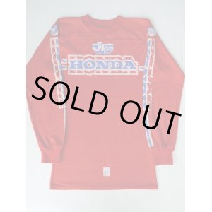 画像: HONDA JT RACING USA VINTAGE MOTOCROSS SHIRT RED S