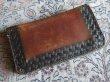 画像2: HARLEY DAVIDSON VTG CARVING BIKERS MEDIUM WALLET BROWN