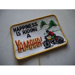 画像: HAPPINESS IS RIDING A YAMAHA VINTAGE PATCH 