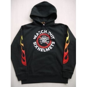 画像: WATCH OUT SIXHELMETS HOODIE BLACK