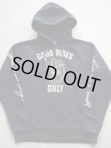 画像: GOOD VIBES ONLY HOODIE NAVY×WHITE