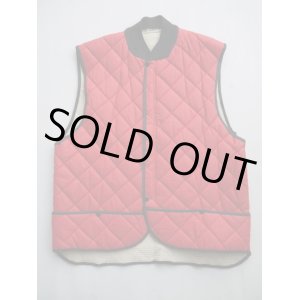 画像: USA VTG INNNER THERMAL QUILTING PUFFY VEST RED