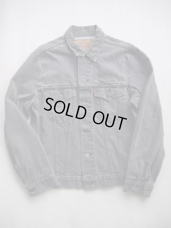 画像1: 80s LEVIS 75505 VTG DENIM JACKET BLACK 42