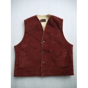 画像: FREETWOOD SPORTSWEAR VTG CORDUROY BOA VEST BROWN XL