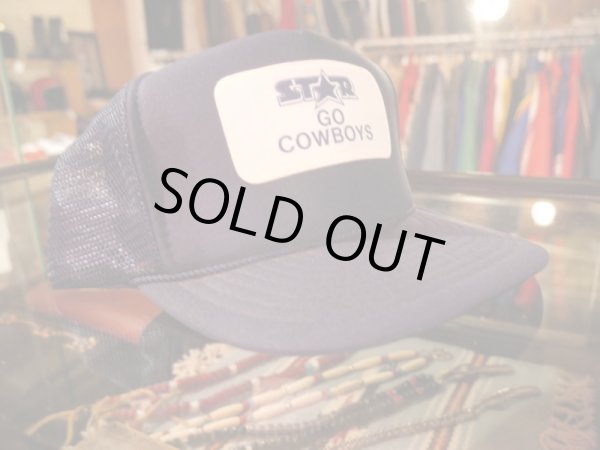 画像1: STAR GO COWBOYS VTG MESH CAP NAVY