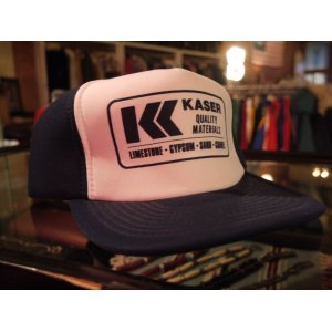 画像: KASER QUALITY MATERIALS VTG MESH CAP NAVYxWHITE