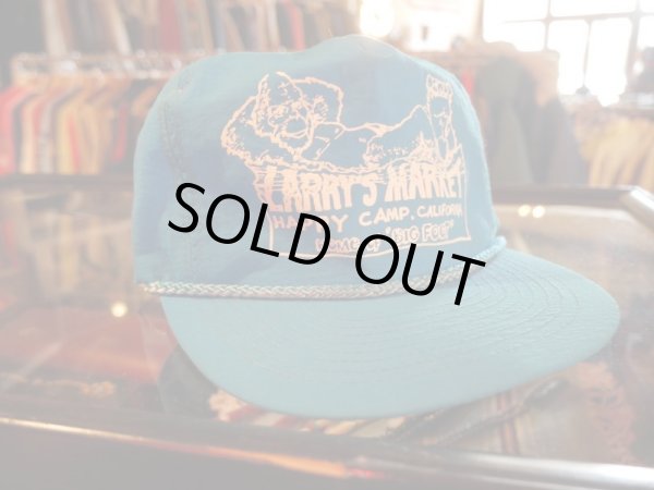 画像1: LARRY'S MARKET HAPPY CAMP CALIFORNIA HOME OF BIG FOOT VTG CAP SKY BLUE