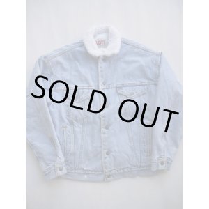 画像: 80's LEVIS DENIM BOA TRUCKER JACKET M BLUE