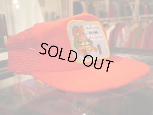 画像1: SOUTH OF THE BORDER VTG CORDUROY MESH CAP RED