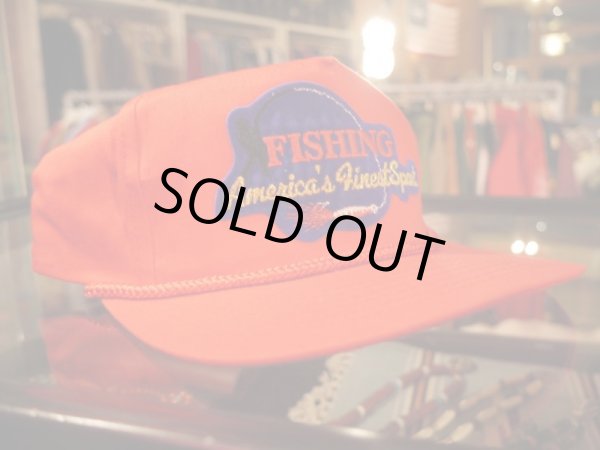 画像1: FISHING AMERICAN FINEST SPORTS VTG CAP RED