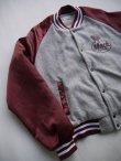 画像2: MACK TRUCKS CHALK LINE VTG STUDIAM JUMPER GRAYxWINERED LARGE