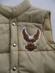 画像5: HARLEY DAVIDSON SWINGSTER VTG RACING PUFFY VEST BEIGE MEDIUM