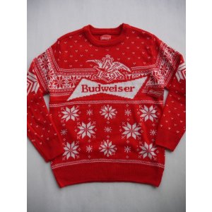 画像: BUDWEISER KNITWEAR RED MEDIUM