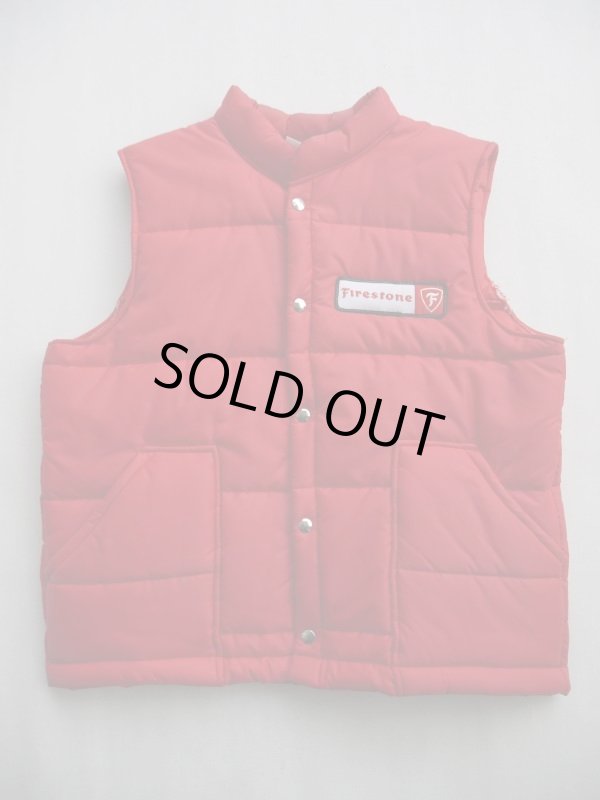 画像1: FIRESTONE SWINGSTER VTG RACING PUFFY VEST RED LARGE