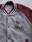 画像4: MACK TRUCKS CHALK LINE VTG STUDIAM JUMPER GRAYxWINERED LARGE