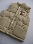 画像3: HARLEY DAVIDSON SWINGSTER VTG RACING PUFFY VEST BEIGE MEDIUM