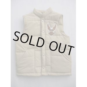 画像: HARLEY DAVIDSON SWINGSTER VTG RACING PUFFY VEST BEIGE MEDIUM