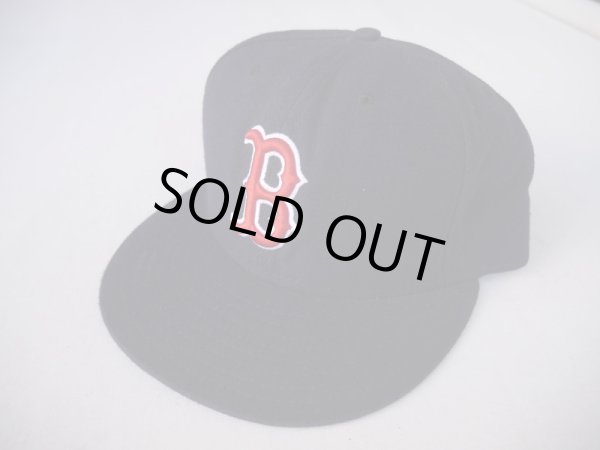 画像1: NEW ERA BOSTON RED SOX BASEBALL CAP BLACK 7 1/2(59.6cm)