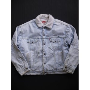 画像: 80's LEVIS DENIM BOA JACKET L ICE BLUE(2)