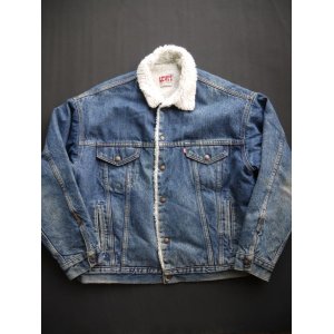 画像: 80's LEVIS DENIM BOA JACKET L BLUE(2)