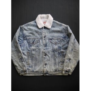 画像: 80's LEVIS DENIM BOA JACKET M CHEMICAL WASH(1)