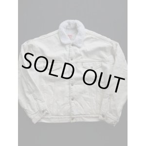 画像: 80's LEVIS DENIM BOA JACKET XL WHITE(1)