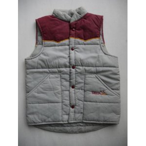 画像: WARWICK DELTA VTG PUFFY VEST BEIGExBURGUNDY S