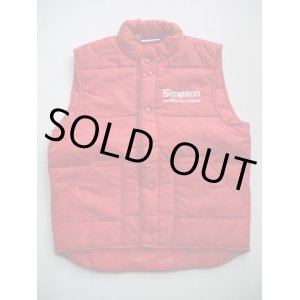 画像: KING LOUIE PRO FIT SIMPSON FIR-HEMLOCK LUMBER VTG PUFFY VEST RED L