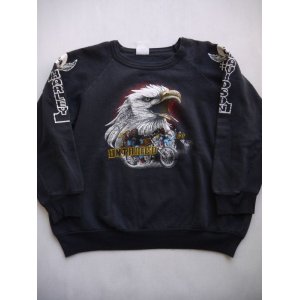 画像: HARLEY DAVIDSON ♯1 SKULL UNTAMED VTG SWEAT BLACK S