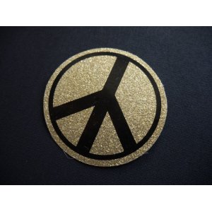 画像: VTG PEACE GLITTER STICKER GOLD