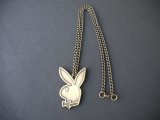 画像: PLAY BOY RABBIT HEAD VTG BRASS NECKLACE