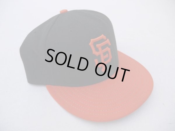 画像1: NEW ERA SAN FRANCISCO GIANTS BASEBALL CAP BLACKxORANGE 7 1/2(59.6cm)