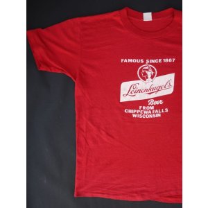 画像: LEINENKUGELS BEER VTG T-SHIRT RED L