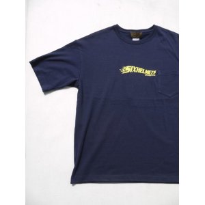 画像: SIXHELMETS CHOPPERS OVER SIZE POCKET T-SHIRT NAVY