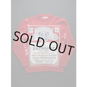 画像: BUDWEISER SWESTER RED MADE IN USA M