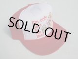 画像: I'M ONLY HERE FOR THE BEER VTG TRUCKER MESH CAP WHITE×RED