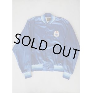 画像: NATURAL LIGHT BEER VTG STADIUM SATIN JACKET BLUE XL